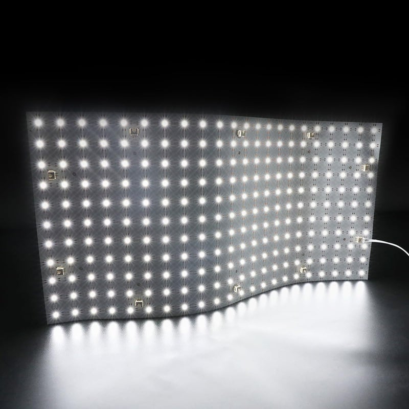 SuperlightingLED 1 Pc 6000K Daylight White LED Sheet for Backlighting, 24V 28W 19.2"x9.6" Slim Flexible Cuttable Connectable LED Sheet Light, Connectors and Adhesive Backing (Daylight White 6000K) - Image 1